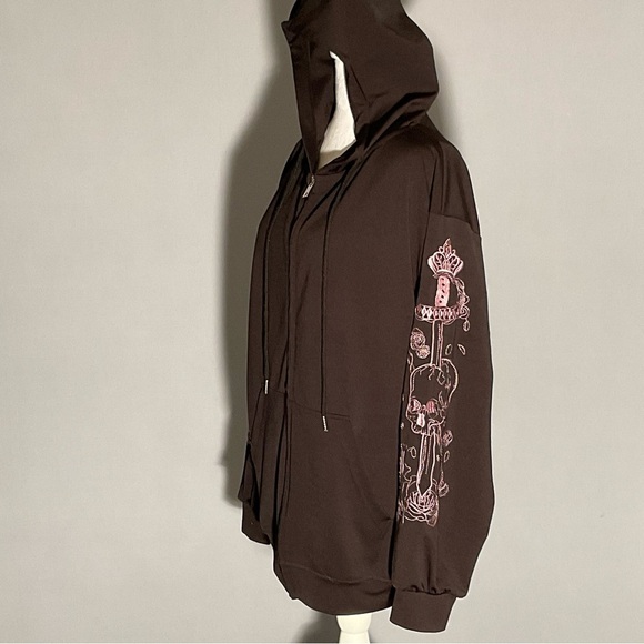 Harajuku Starry Collector Pastel Goth Kawaii Oversized Black Hoodie - Picture 10 of 15